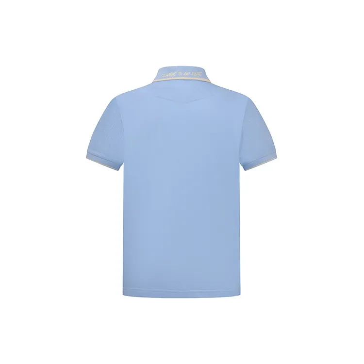 RARE Lapel Short Sleeved Polo Shirt Men's Blue-2