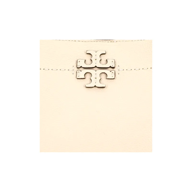 TORY BURCH McGraw Leather Bucket Bags Crossbody Bag, Shoulder Bag Women's Cream White-5