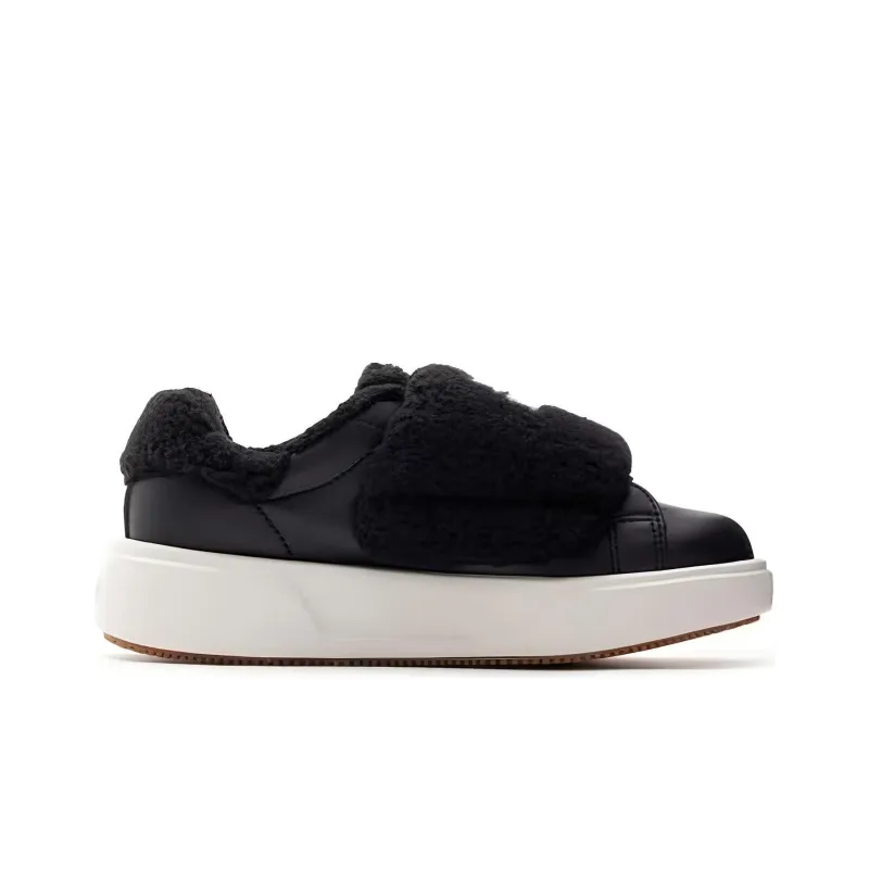MLB Chunky Classic A FLEECE Slip Resistant Low Top Casual Shoes Unisex Black-1