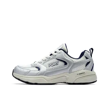 PONY Anti-Slip Wear-Resistant Low-Top Running Shoes Unisex Silver