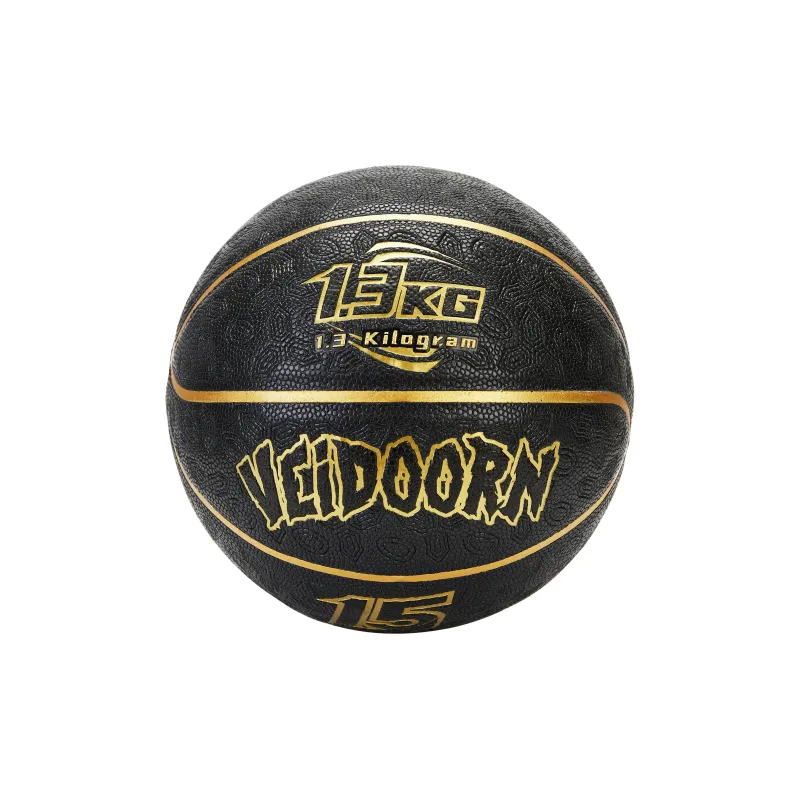 VEIDOORN PU Basketball Black Gold Size 7 Training Unisex-5