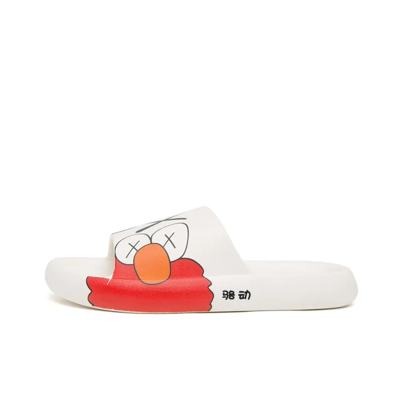 Locke Rubber Sole Totem Graffiti Quiet Slide Slippers Unisex-3