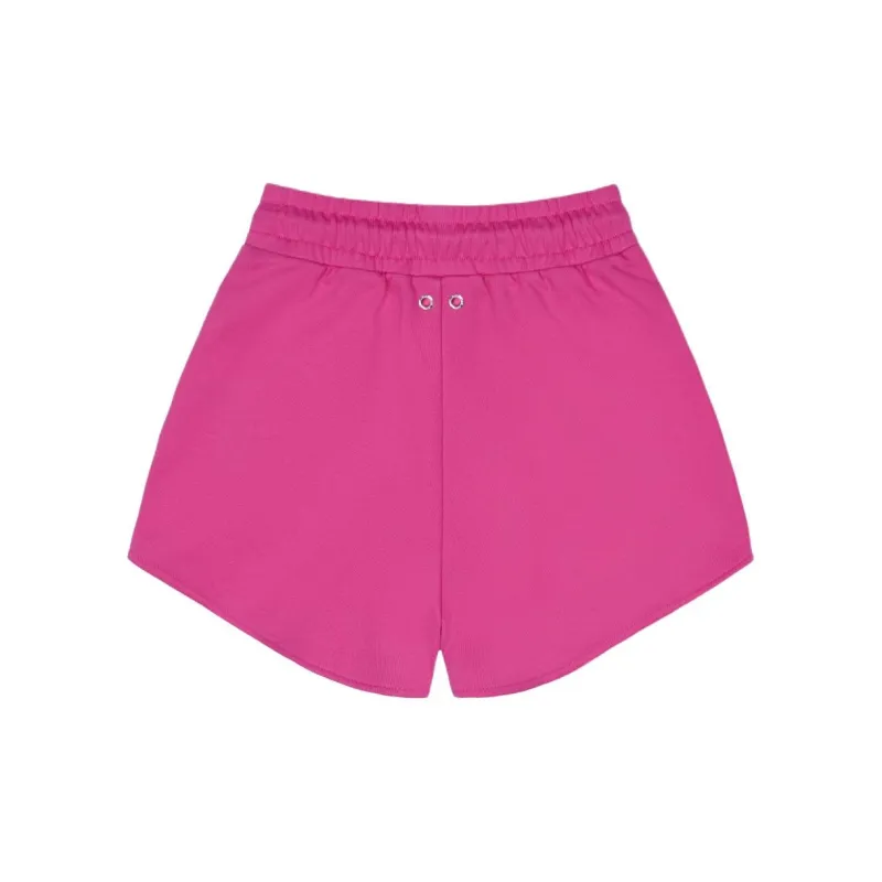 TEAM WANG Logo print Cotton Track Shorts-5