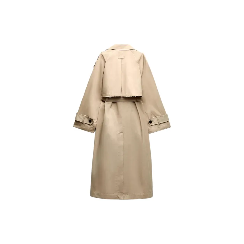 ZARA Trench Coat Women's Light Camel-1