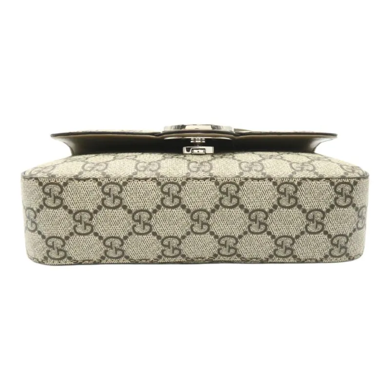 GUCCI Canvas Canvas Bag Handbag Shoulder Bag Crossbody Bag Mini Women's Brown-3
