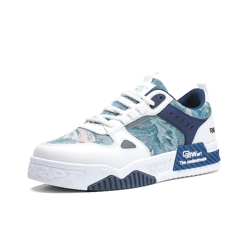 Locke Embroidered Graffiti Lightweight Low-Top Skateboard Shoes Men's-4