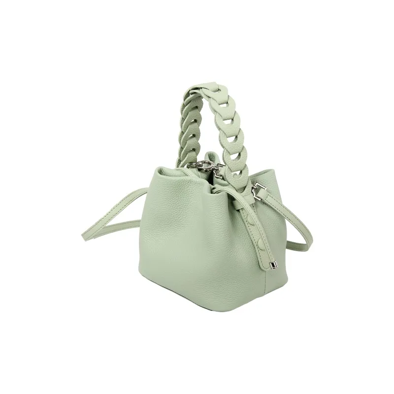 YOCAMU Top Grain Cow Leather Bucket Bag, Shoulder Bag, Crossbody Bag, Handbag Women's Multicolor-14