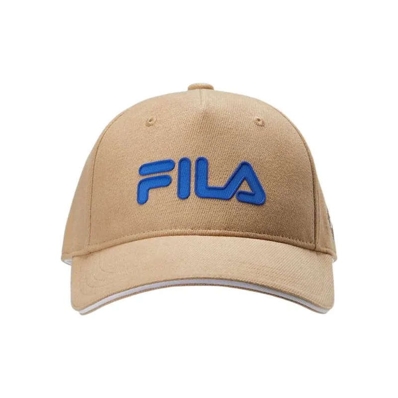 FILA Spandex Polyester Cotton Baseball Caps Kids' Khaki-1