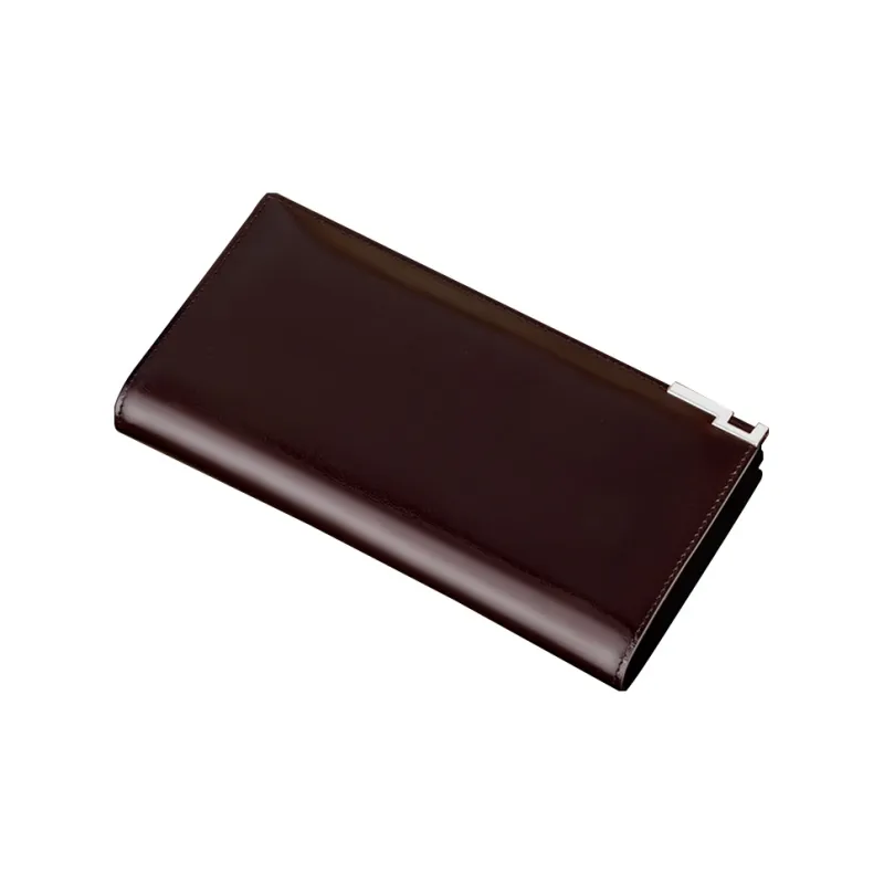 WilliamPOLO Cow Leather Long Wallet Anti-Theft Handle Zip Closure Cell Phone Pouch Regular Men's Multicolor-10