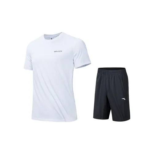 ANTA Casual Sportswear Men Pure White+Basic Black