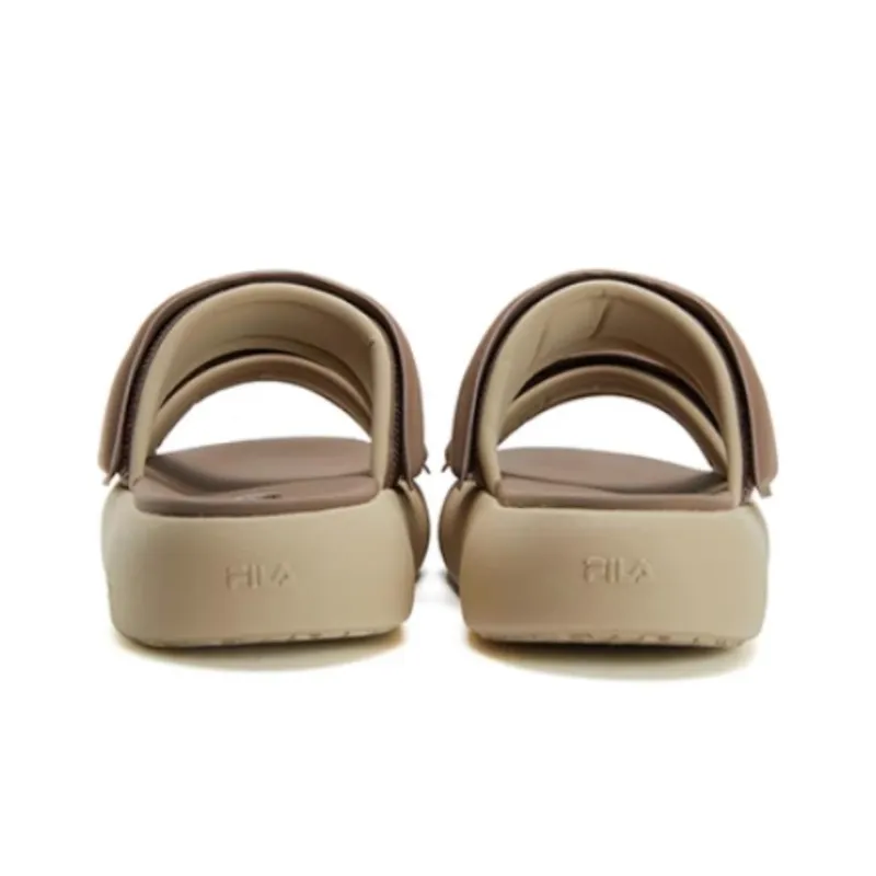 FILA Antibacterial Slide Slippers Women's Brown Yellow-3