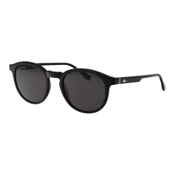 LACOSTE Acetate Round Sunglasses Men's Black