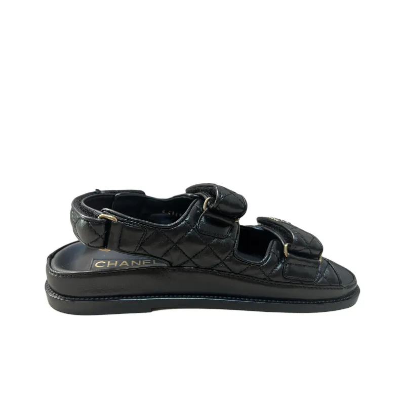 CHANEL Beach Sandals Women's Black-1