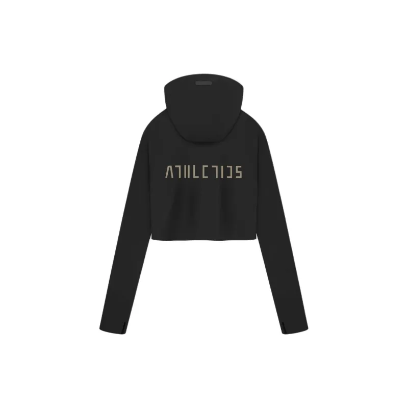 Fear Of God Athletics Women'ss Base Layer Crop Hoodie Black-1