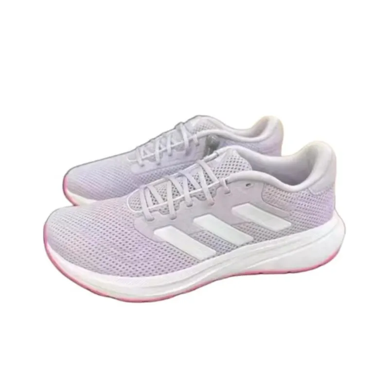 Adidas Response Durable Breathable Low Top Running Shoes Unisex Purple White-2