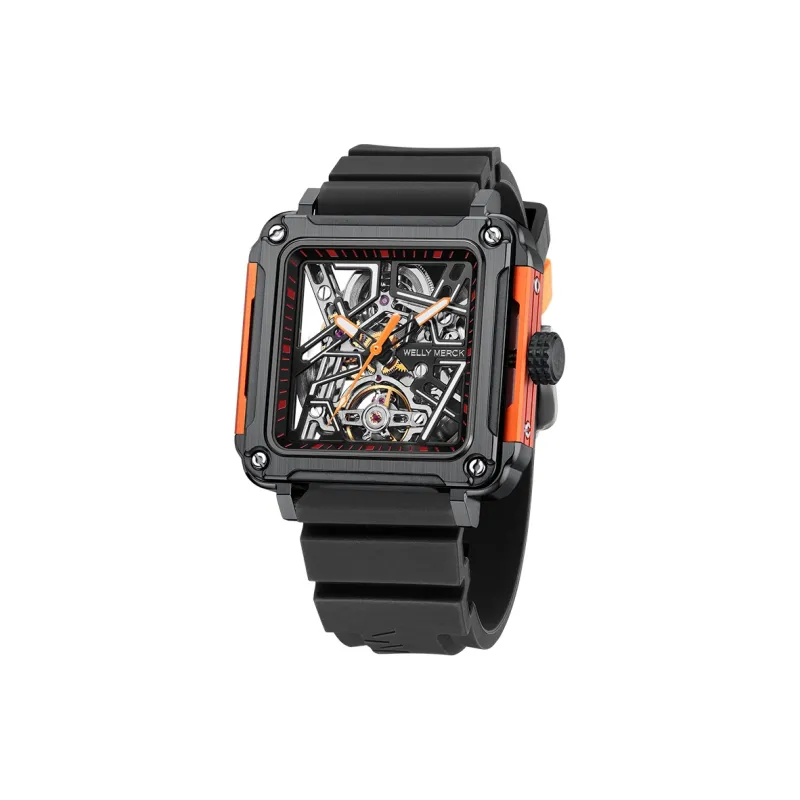 Welly Merck Automatic Mechanical Movement Men's Watches Cut Out Dial WM091M 1-2