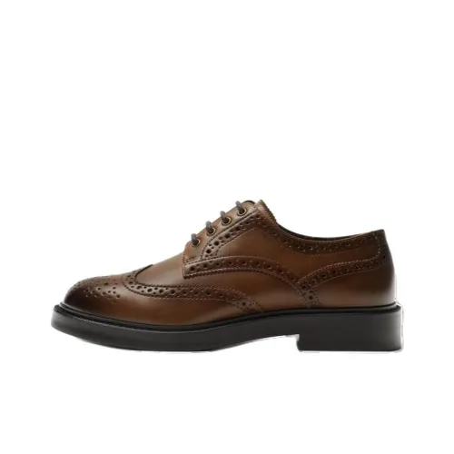 ZARA Dress Shoes Men Low-Top Brown