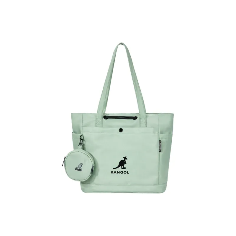 KANGOL Fabric Commute Bag, Tote Bag, Shopping Bag, Handbag, Shoulder Bag Unisex Khaki/Black/Peach Pink/Mint Green-6