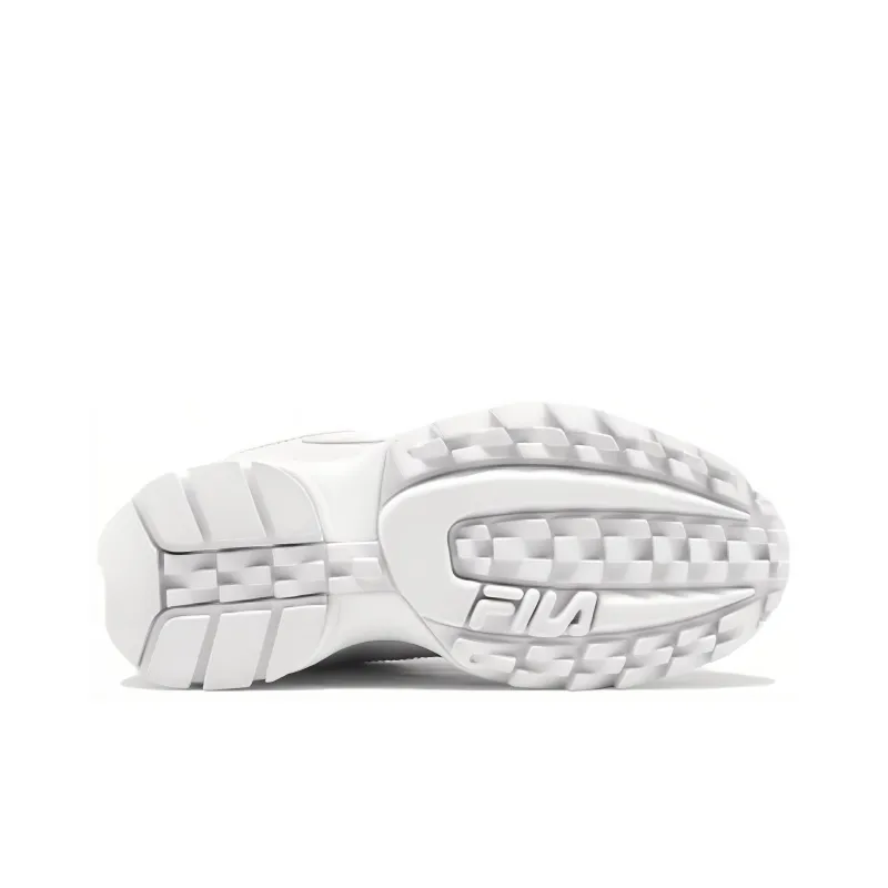 FILA Abrasion Resistant Breathable Low Top Casual Shoes Unisex White-2