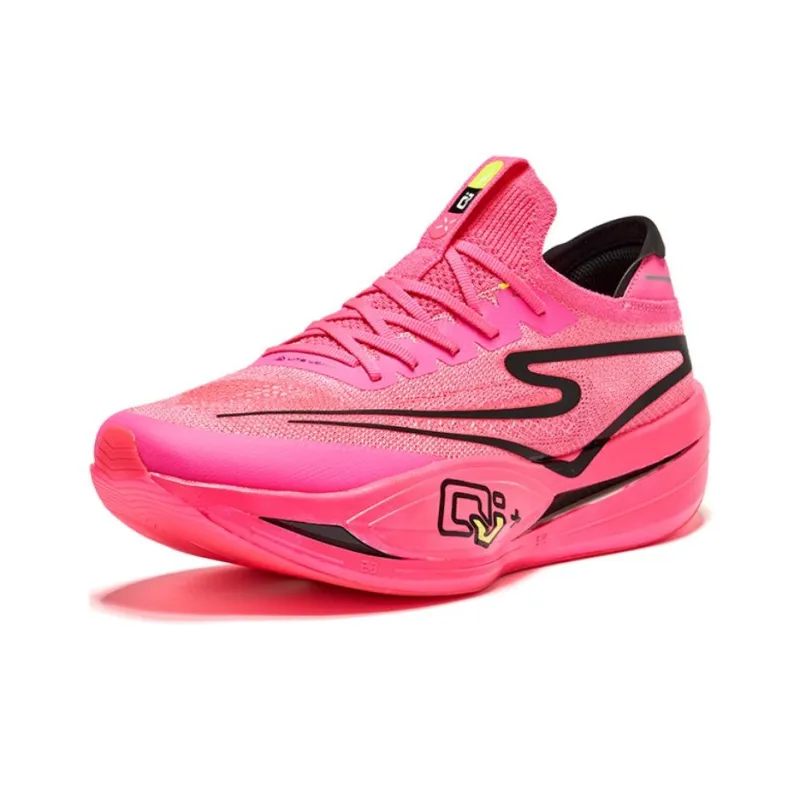 Erke Zhijing Pro Cushioning Wear-Resistant Rebound Low-Top Running Shoes Men's Dragon Fruit Red-2
