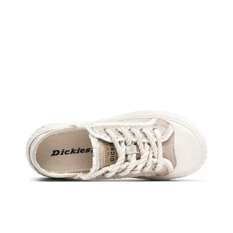 Dickies Abrasion Resistant Breathable Height Increasing Cushioning Low Top Canvas Shoes Unisex Cappuccino-2