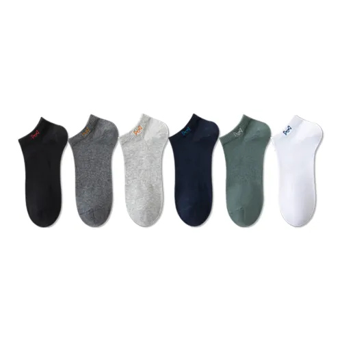 MIIOW Ankle Socks Lightweight, Slip Resistant, Basic, Versatile, Comfortable Men's 6 Pack