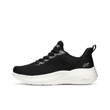 Skechers Slip Resistant Breathable Low Top Running Shoes Women's Black White