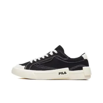 FILA FUSION POP Slip Resistant, Abrasion Resistant, Waterproof Coverage Low Top Canvas Shoes Women's Black White