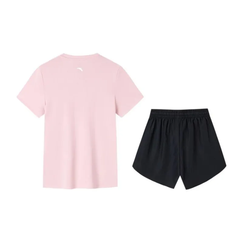 ANTA Casual Suits Women's Soft Pink+Basic Black-1