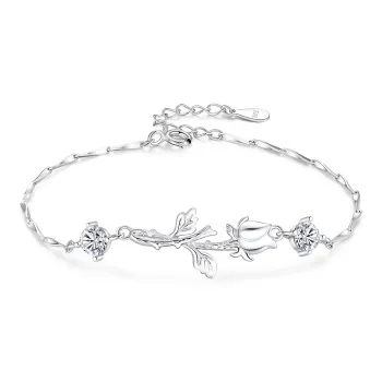 LIANDUO S925 Silver Bracelets Women's Good Luck
