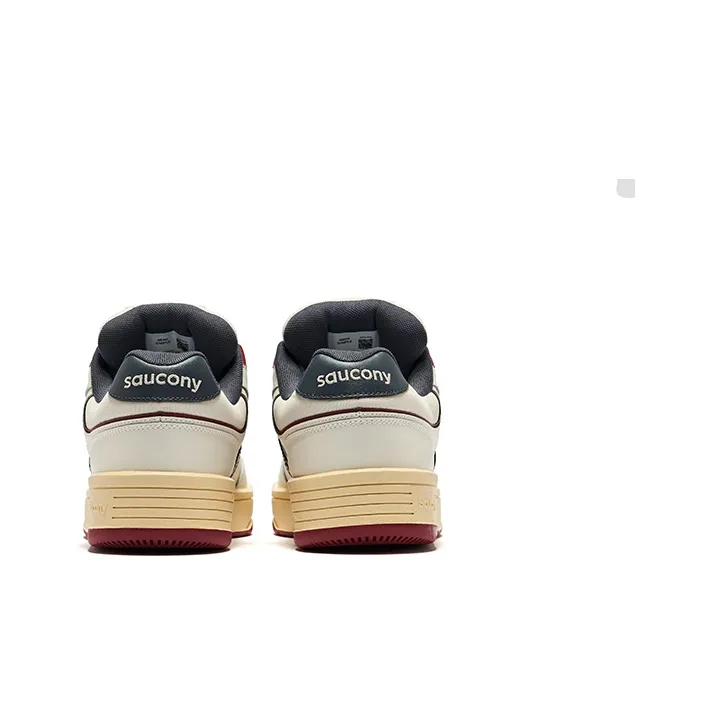 Saucony CHILLTIME Slip-Resistant Low-Top Running Shoes Unisex Beige Blue Red-3