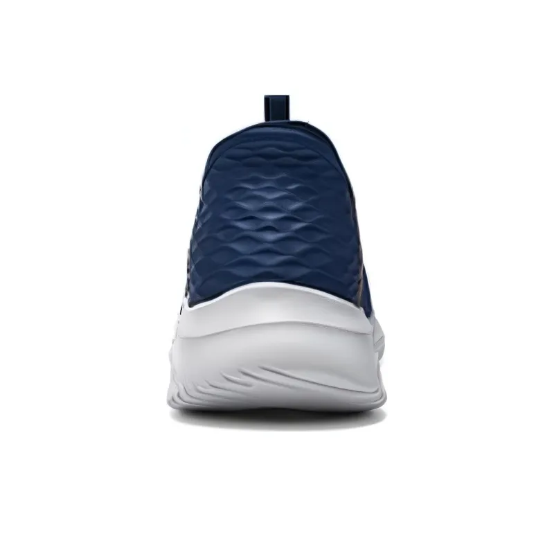 Skechers Hands Free Slip Ins Anti Slip Wear Resistant Low Top Casual Shoes Men's Blue Orange-3
