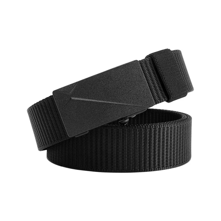 POLO Fabric Leather Belts Men's Gunmetal Width: 3.5cm-3