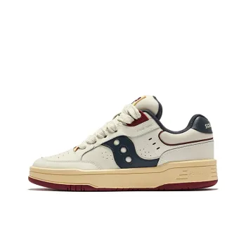 Saucony CHILLTIME Slip Resistant Low Top Running Shoes Unisex Beige Blue Red