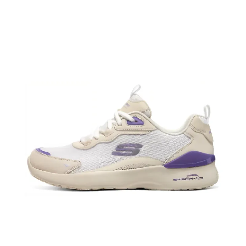 Skechers Skech Air Dynamight Abrasion Resistant Breathable Low Top Running Shoes Women's Beige Purple-0