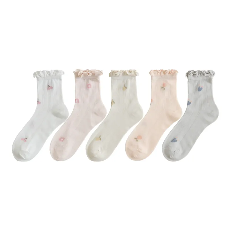 XXLLG Mid Calf Socks Women's 5 Pack-0
