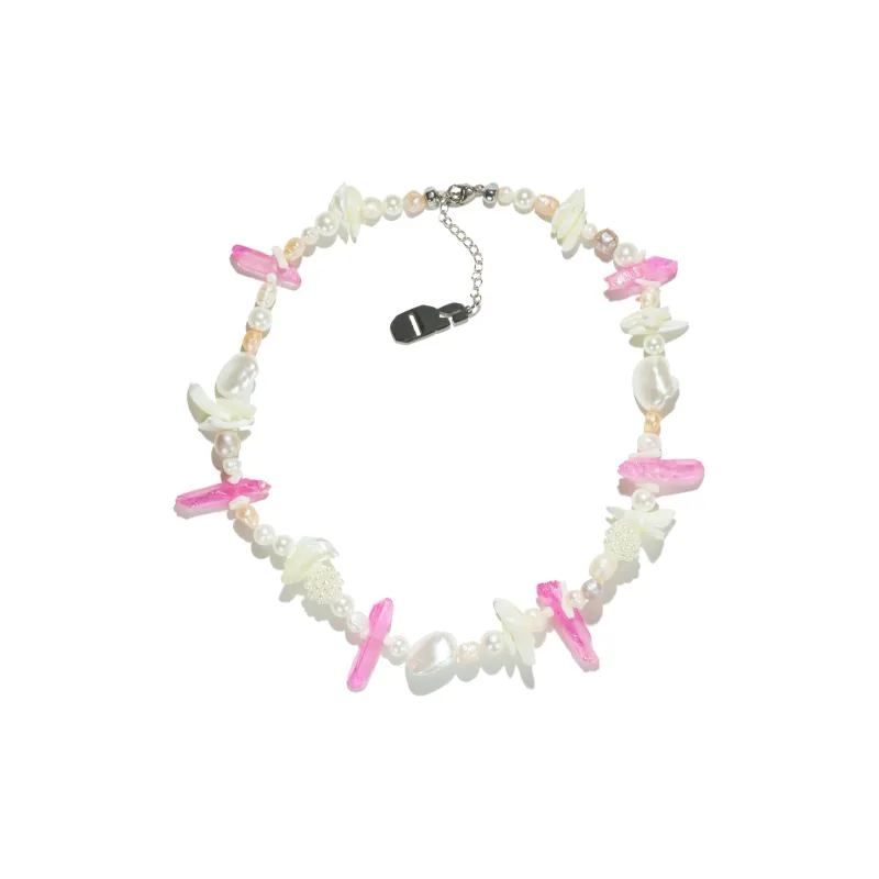 Get'em ON Shell Pearl Necklaces Unisex-0