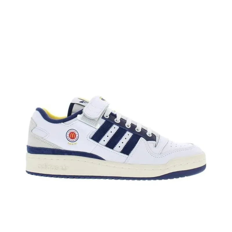 Adidas Originals FORUM 84 Low Slip Resistant Cushioning Low Top Skateboard Shoes Men's White Blue-1
