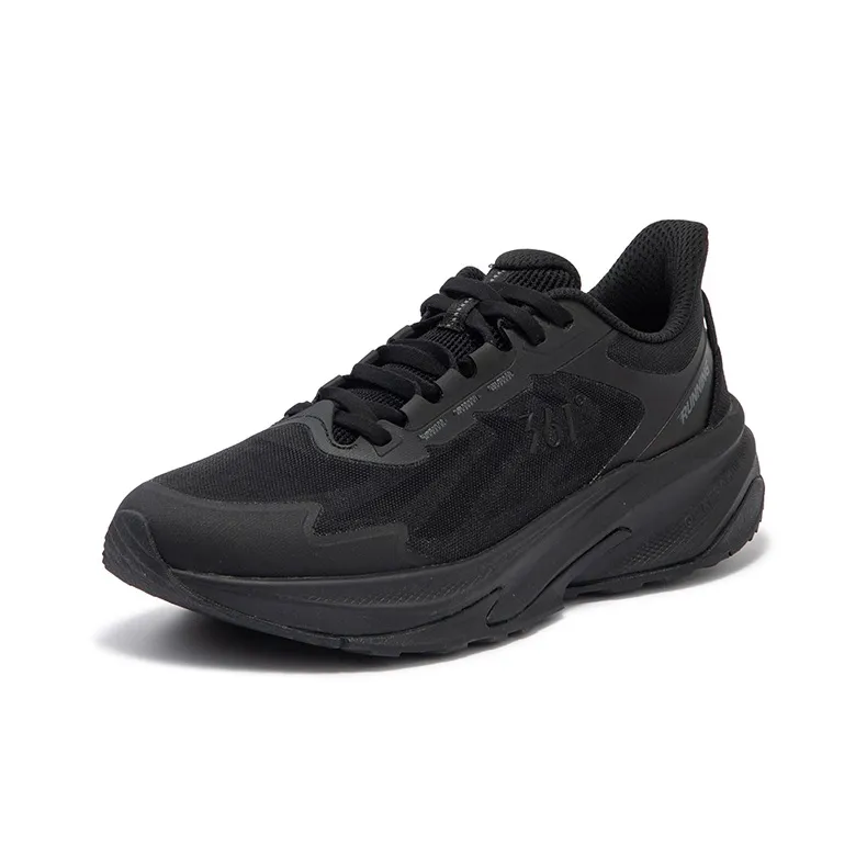 361° Yushan Cushioning Anti Slip And Wear Resistant Low Top Running Shoes Women's Black Gray-1