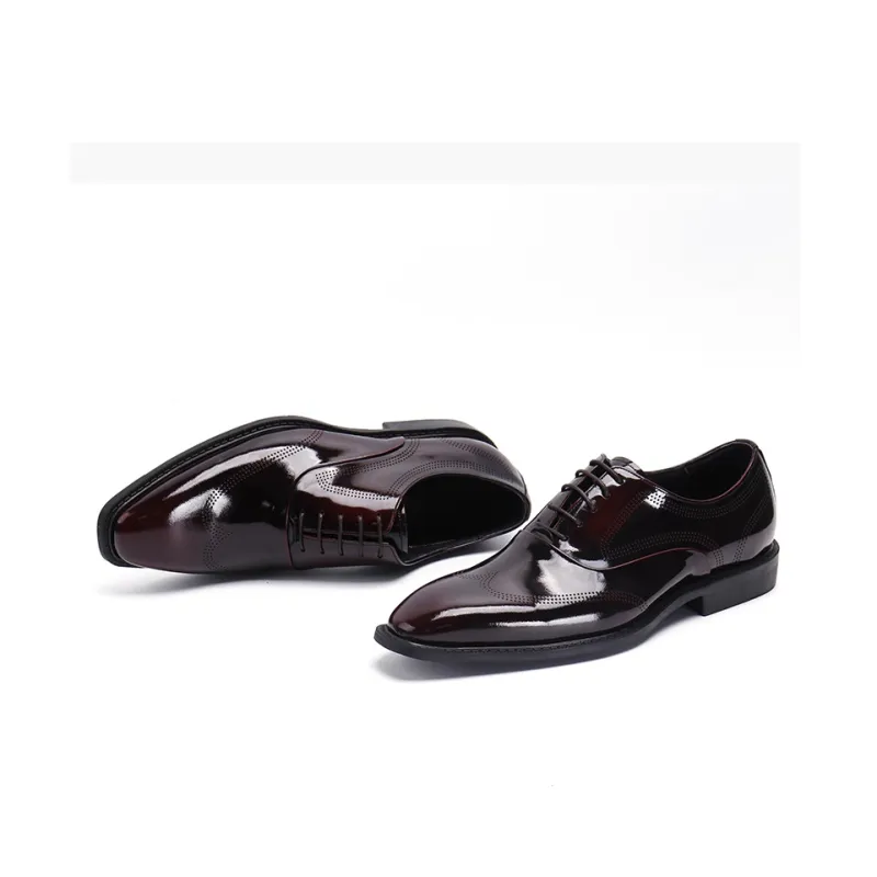 ASTON M.JAZZ Dress Shoes Men Low Top Black/Burgundy-9
