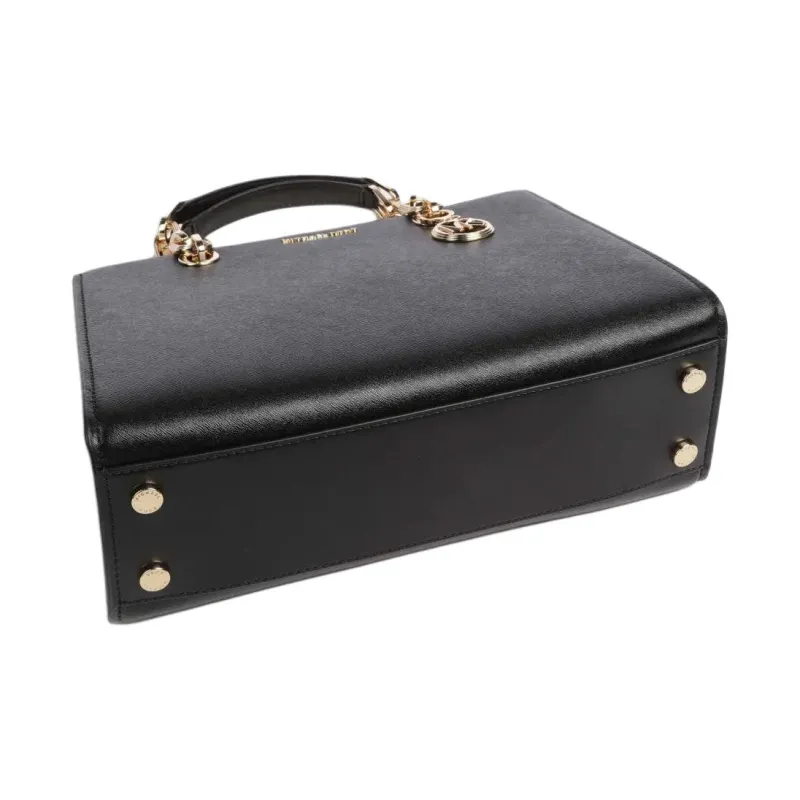 MICHAEL KORS Cynthia Grain Cow Leather Shoulder Bag, Crossbody Bag, Handbag Women's Black-2