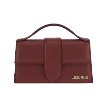 Jacquemus Leather Crossbody Handbag Tubas Women's Burgundy
