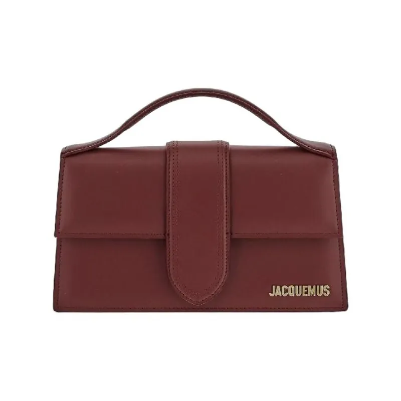 Jacquemus Leather Crossbody Handbag Tubas Women's Burgundy-0