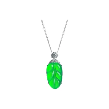 Artisan Lock Heart Jade Chalcedony Jade Necklaces Women's