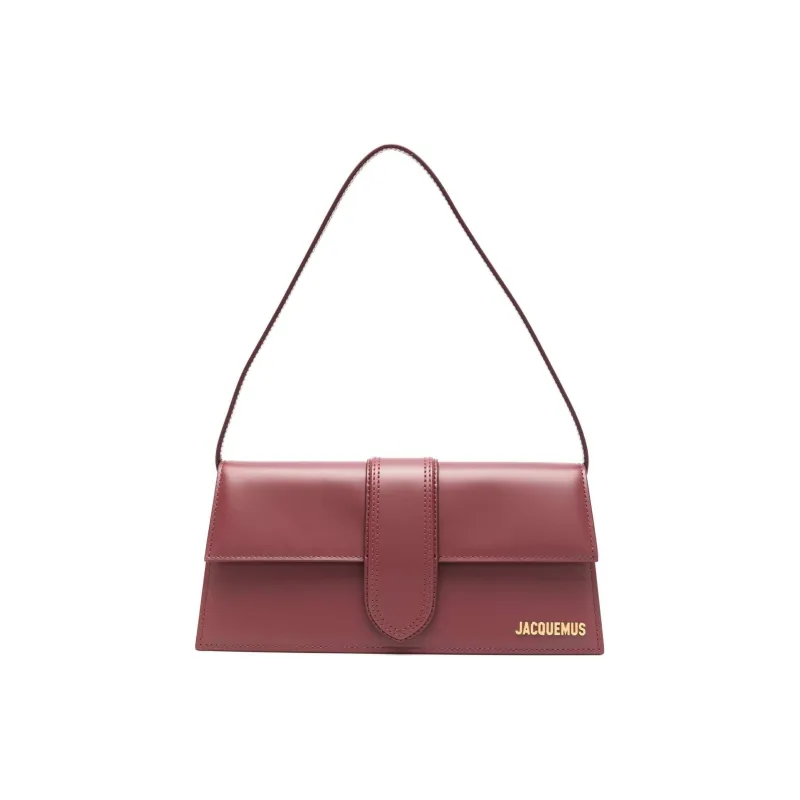 Jacquemus Le Bambino Calfskin Crossbody One Shoulder Handbag Women's Burgundy-0
