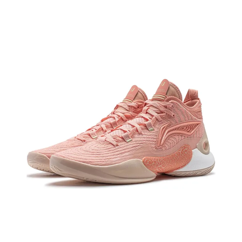 LINING YuShuai 18 Basketball Shoes Men Low Top Pink/Orange-2