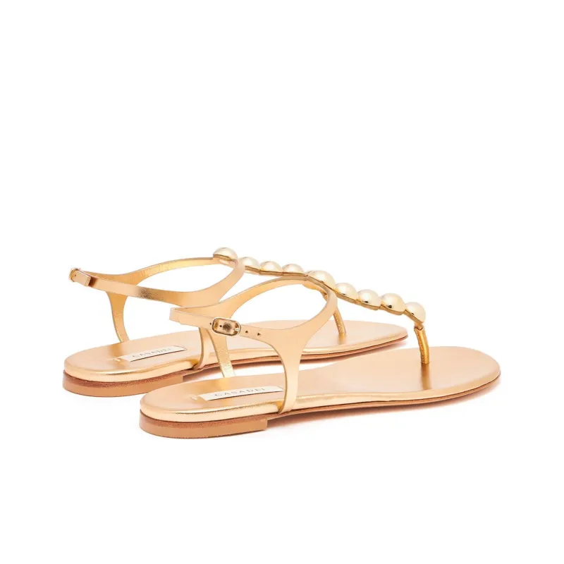 Casadei Tropicana Julia Metallic Sandals-3