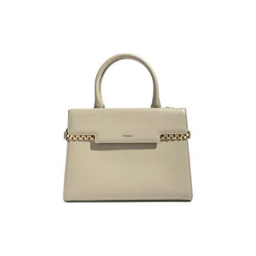 HONGU Cow Leather Shoulder Bag Crossbody Bag Handbag Medium Size Women's Light Green Off-White