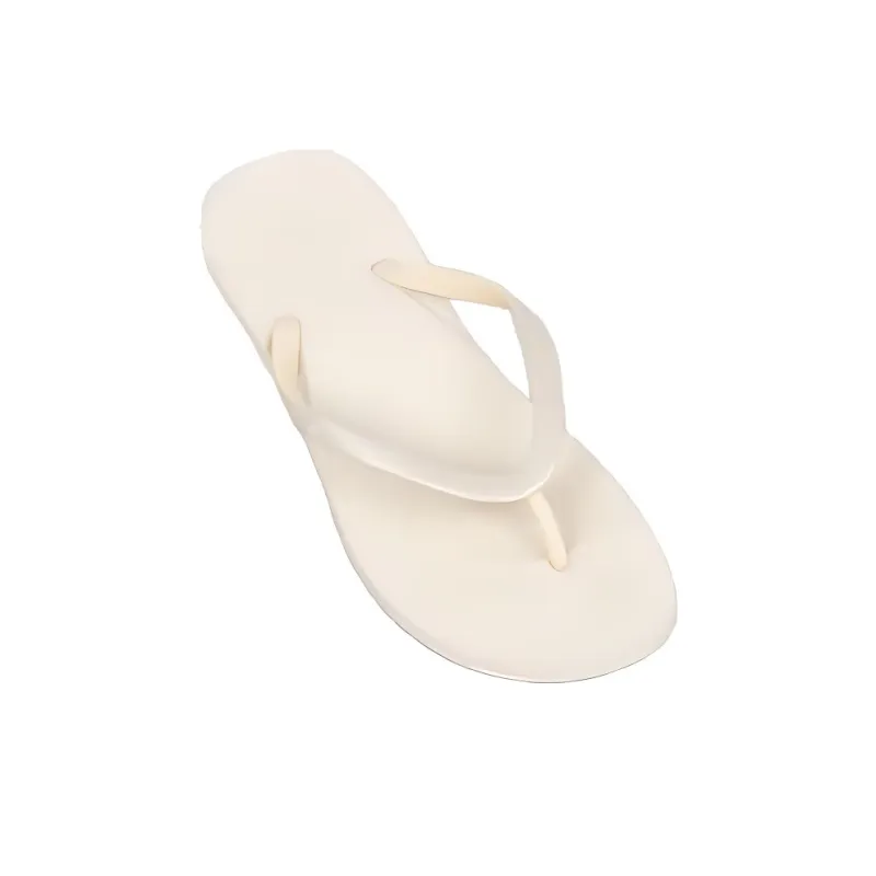 DECATHLON Flip Flops Women's Plain Milk White-2