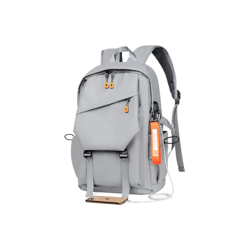 NIGEER Durable Fabric Backpack Regular Unisex Black/Gray-9